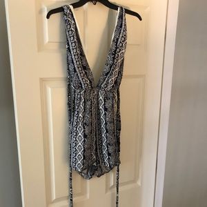 Deep V Wrap Romper